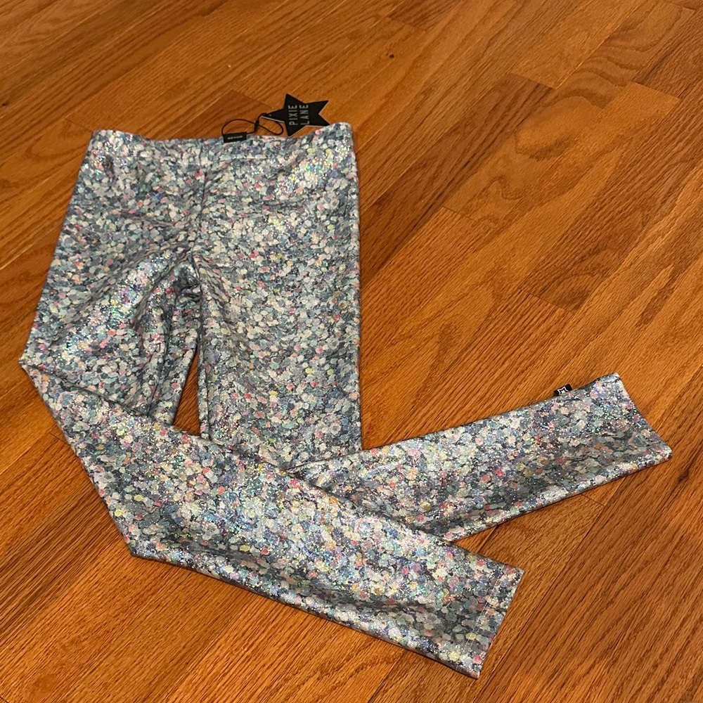 NWT Confetti Print Kids Leggings
